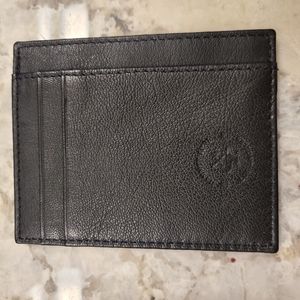 Black Leather Slim Card Holder Wallet